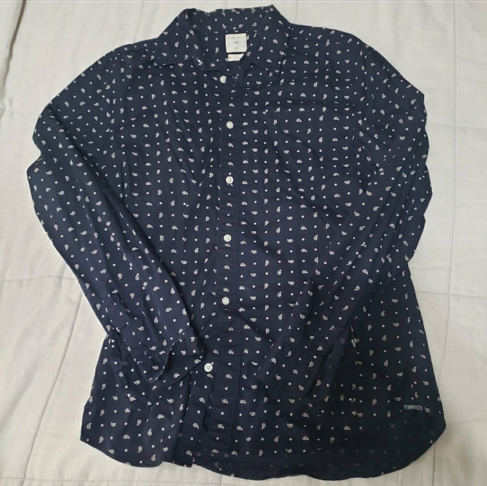 GAP Men's Medium Paisley Button Down Long Sleeve Shirt